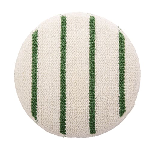 Rubbermaid 19 Inch Low Profile Bonnet, Green Scrub Strips, White